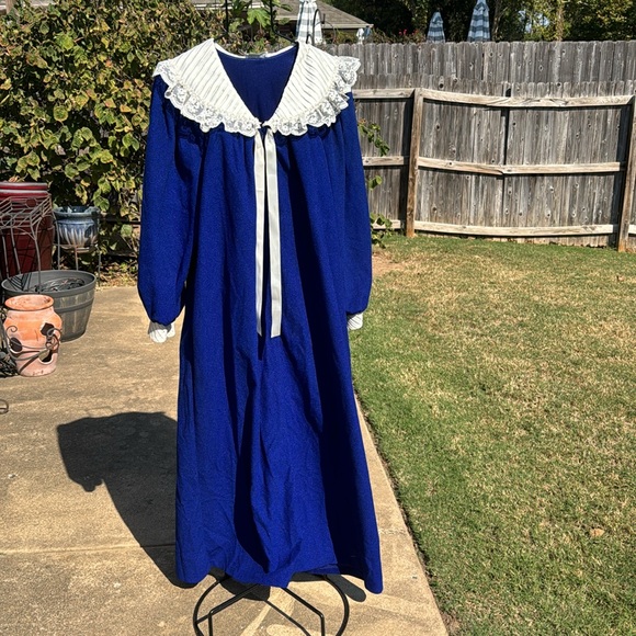 Nos Vintage Komar Blue Velvety Zip Robe L USA Made - Picture 2 of 12